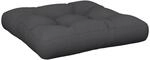 vidaXL Palettenkissen Schwarz 50x50x12 cm Stoff 360432