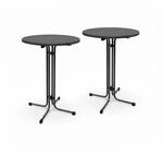 Beautissu Bellini Stehtisch &Oslash;80xH110cm Schwarz 2tlg