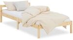 Homestyle4u Jugendbett Holzbett 90 x 200 cm Kinderbett natur Bett 888