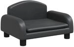 vidaXL Kindersofa Schwarz 50x40x30 cm Kunstleder 3196374