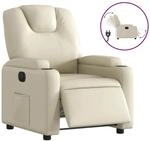 vidaXL Relaxsessel Elektrisch Creme Kunstleder 3204417