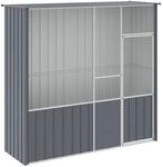 vidaXL Voliere Anthrazit 215x78x200 cm Verzinkter Stahl