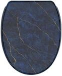 SANILO WC Sitz mit Absenkautomatik Top Fix Marmor Darkblue