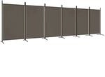 vidaXL 6 Tlg Paravent Anthrazit 520x180 cm Stoff 350272