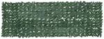 vidaXL Balkon-Sichtschutz mit Dunkelgr&uuml;nen Bl&auml;ttern 300x100 cm 315487