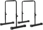SPORTNOW Dip Barren Bars 2er Set Station Stahl Schwarz 70L x 50B x 80-100H cm