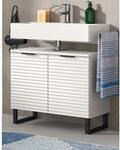 Inn.Furn Waschbeckenunterschrank Wei&szlig; 70 cm Soft-Close Roove