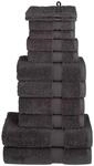 vidaXL 12 Tlg Premium-Handtuch-Set Anthrazit 600 g/m2 100% Baumwolle