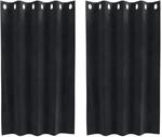 vidaXL Vorh&auml;nge 2 Stk Schwarz 140 x 140 cm Samt 4107163