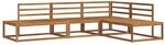 vidaXL Outdoor-Sofagarnitur 4 St&uuml;ck Natur Massivholz Akazie 3368132