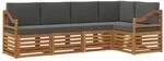 vidaXL Sofagarnituren 5 Tlg Natur und Anthrazit Massivholz Akazie 3374827