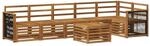 vidaXL Ecksofa Set 6 Stk Natur Massivholz Akazie 3384440