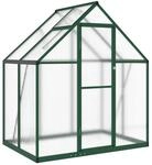 Furnicato Gew&auml;chshaus Mit Fundamentrahmen Gr&uuml;n 169x114x195 Cm Aluminimum