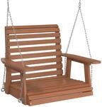 vidaXL Garten-H&auml;ngestuhl mit Metallketten Braun Massivholz Tanne 2162482