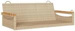 furnicato H&auml;ngebank Beige 109x62x40 cm Poly Rattan