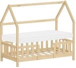 ML-Design Kinderbett 70x140 cm mit Matratze Natur aus Kiefernholz
