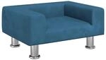 vidaXL Kindersofa Blau 50x40x26,5 cm Samt 3196336