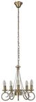 Lindby Kronleuchter Marnia 9621015 Retro Vintage Antik in Bronze aus Metall 5-flammig