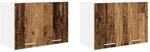 vidaXL H&auml;ngeschrank mit T&uuml;r 2 Stk Altes Holz und Wei&szlig; 60 x 31 x 40 cm 884175