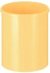 PROREGAL Stillvoller Runder Metall Papierkorb 15 Liter Hx&Oslash; 30,5 x 25,5 cm Gelb