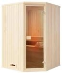 Finntherm Sauna Corner Naturbelassen 194 cm x 194 cm Wandst&auml;rke 40 mm