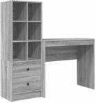 vidaXL Schreibtisch mit Schubladen 2-Tlg Graues Sonoma 3337326