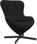 vidaXL Eiersessel Schwarz 63 x 73 x 90 cm Samt 42002762