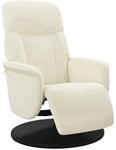 vidaXL Relaxsessel mit Fu&szlig;teil Creme Samt 356688