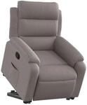 vidaXL Relaxsessel mit Aufstehhilfe Taupe Stoff 3204988