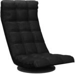 vidaXL Bodenstuhl Drehbar Schwarz Stoff 336580