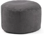 mokebo Pouf oder Sitzhocker aus Cord Der Faule Lenz Fu&szlig;hocker in Anthrazit mit