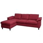MCW Sofa-Garnitur O71 L-Form Liegefl&auml;che Stoff/Textil Holz 84x229x140cm...
