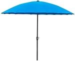 DELUKE Sonnenschirm ZARBES mit 24 Streben Blau Polyester Gartenschirm...