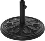 Outsunny Sonnenschirmst&auml;nder HDPE Zement Metall Schwarz 48 x H34 cm
