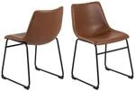 ebuy24 Oregon Esszimmerstuhl PU Kunstleder Braun