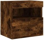 vidaXL TV-Wandschrank mit LED-Leuchten R&auml;uchereiche 40x30x40 cm 837177