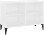 vidaXL TV-Schrank mit Metallbeinen Wei&szlig; 69,5x30x50cm 805932