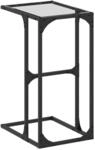 vidaXL Beistelltisch mit Glasplatte Transparent 40x30x61,5 cm Stahl