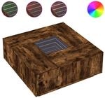 vidaXL Couchtisch mit Infinity-LED R&auml;uchereiche 100x100x40 cm 3284046