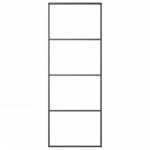 vidaXL Schiebet&uuml;r Aluminium und ESG Glas 76x205 cm Schwarz 149479