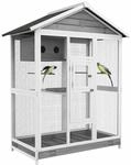 PawHut Vogelk&auml;fig mit 4 Sitzstangen Ausziehbarer Bodenwanne