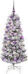 vidaXL K&uuml;nstlicher Klappbarer Weihnachtsbaum Gr&uuml;n und Wei&szlig; 120 cm 3395583