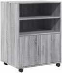 vidaXL Rollschrank Grau Sonoma 60x48x81 cm Holzwerkstoff 853169
