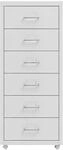 vidaXL Aktenschrank mit Rollen Grau 28x41x69 cm Metall