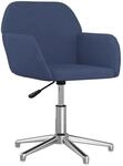 vidaXL B&uuml;rostuhl Drehbar Blau Stoff 344724