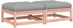 vidaXL Gartenhocker mit Kissen 2 Stk Massivholz Douglasie 838107