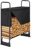 osoltus Kaminholzregal Brennholzregal 132 x 117 cm mit Abdeckung