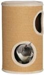 PawHut Kratztonne Kratzbaum Spanplatte Polyester Braun &Oslash;35 x 60H cm