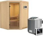 Karibu Sauna Lyra, Bio Ofen, externe Steuerung Easy, Glast&uuml;r