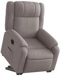 vidaXL Relaxsessel mit Aufstehhilfe Elektrisch Taupe Stoff 3205234